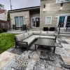 Modern Outdoor Aluminum Sectional Sofa Set for Garden Courtyard or Apartment Exterior Use