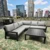 Modern Outdoor Aluminum Sectional Sofa Set for Garden Courtyard or Apartment Exterior Use