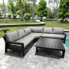 Modern Luxury Outdoor Aluminum Patio Furniture Set Waterproof Metal All-Weather for Hotels Gardens Courtyards Living Rooms