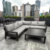 Modern Luxury Outdoor Aluminum Patio Furniture Set Waterproof Metal All-Weather for Hotels Gardens Courtyards Living Rooms