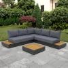 Modern Contemporary Outdoor Garden Set Waterproof Wood Furniture for Dining for Courtyard Hotels Parks & Villas Wholesale Prices