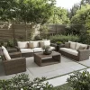 Modern Outdoor Waterproof Rattan Sofa Set Weather-Resistant Furniture for Courtyard Garden Park Living Room or Hotel