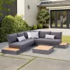 Modern Contemporary Outdoor Garden Set Waterproof Wood Furniture for Dining for Courtyard Hotels Parks & Villas Wholesale Prices