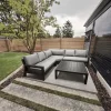 Modern Luxury Outdoor Aluminum Patio Furniture Set Waterproof Metal All-Weather for Hotels Gardens Courtyards Living Rooms